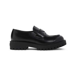Prada Polished Calf Leather Loafers With Rubber Sole - NWT